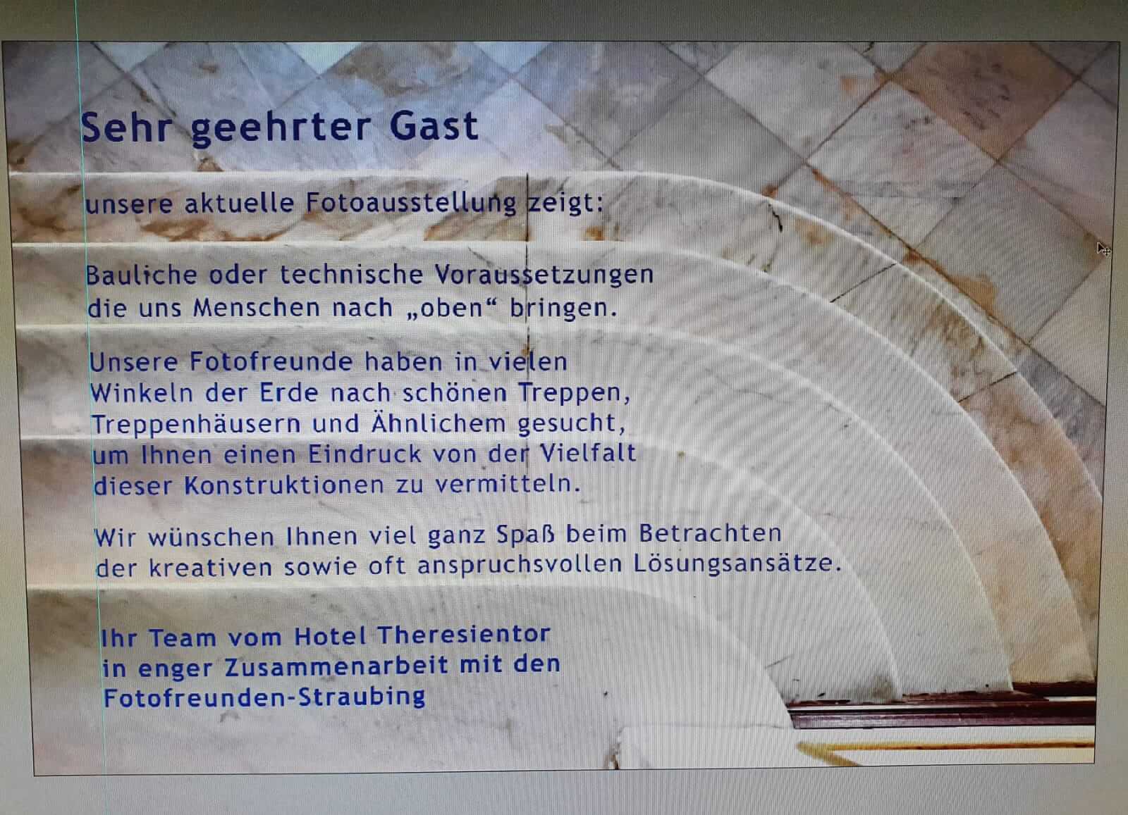 Ausstellung im Hotel Theresientor in Straubing